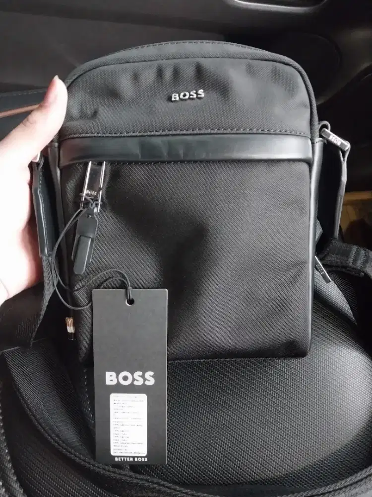 Hugo Boss Highway Logo Lettering Reporter Bag 100% Authentic
