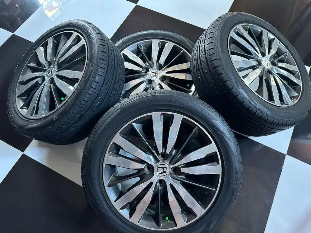 Jual velg seken honda jazz RS R16 + ban baru 4 biji