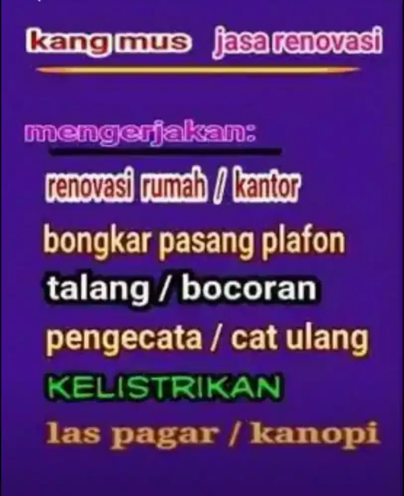 kang mus jasa perbaiakan atap/bocoran