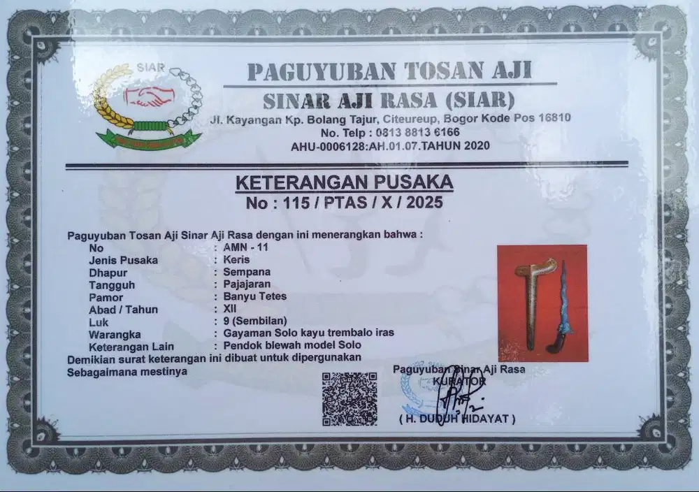 Keris Sempana Asli Dan Tua Era Kerajaan Pajajaran Kuno