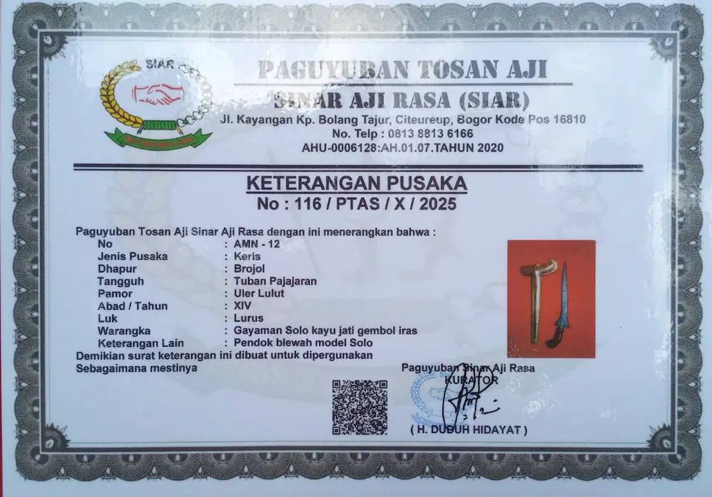 Keris Berojol Asli Dan Tua Era Kerajaan Tuban - Pajajaran Kuno