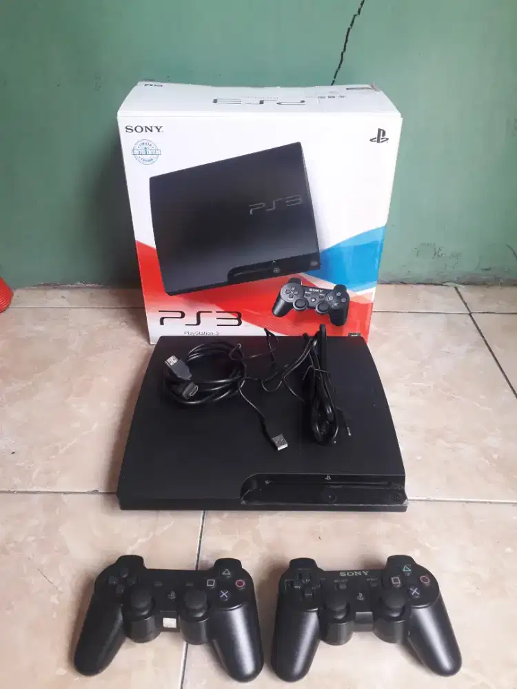 PS3 slim 320gb seri 30 terbaru normal fullset tangerang poris