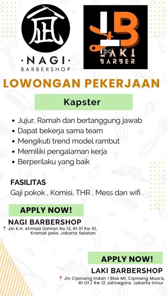 LOKER BARBERSHOP KAPSTER