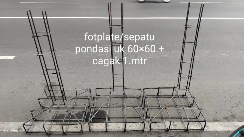 Jual besi rakitan fotplatee/sepatu pondasi 50×50