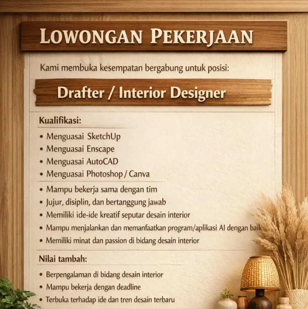 Desain Interior Buat Furniture