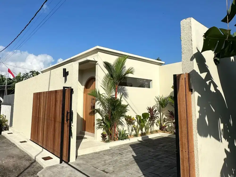 Villa 1 Kamar Tidur dengan Desain Tropis Modern di Nyanyi