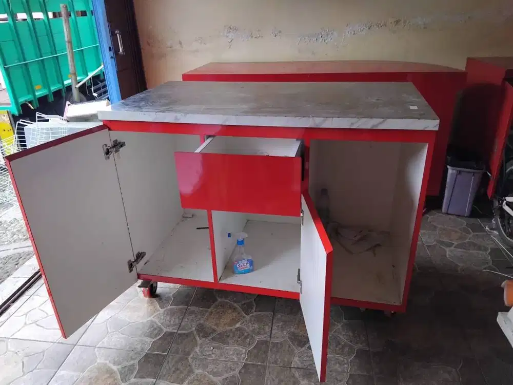 meja kasir stainless / saji murah 120x65x90