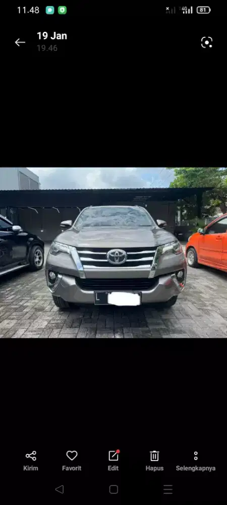 Toyota fortuner VRZ 2.4 dsl a/t 2016 bisa kredit