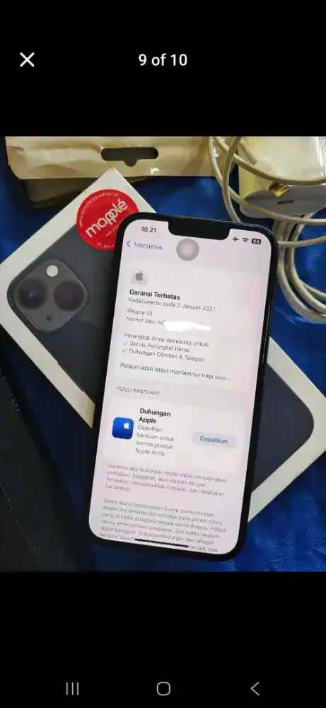 Iphone 13 128GB Hitam Resmi Mapple/Ibox Baru 2 Mingguan