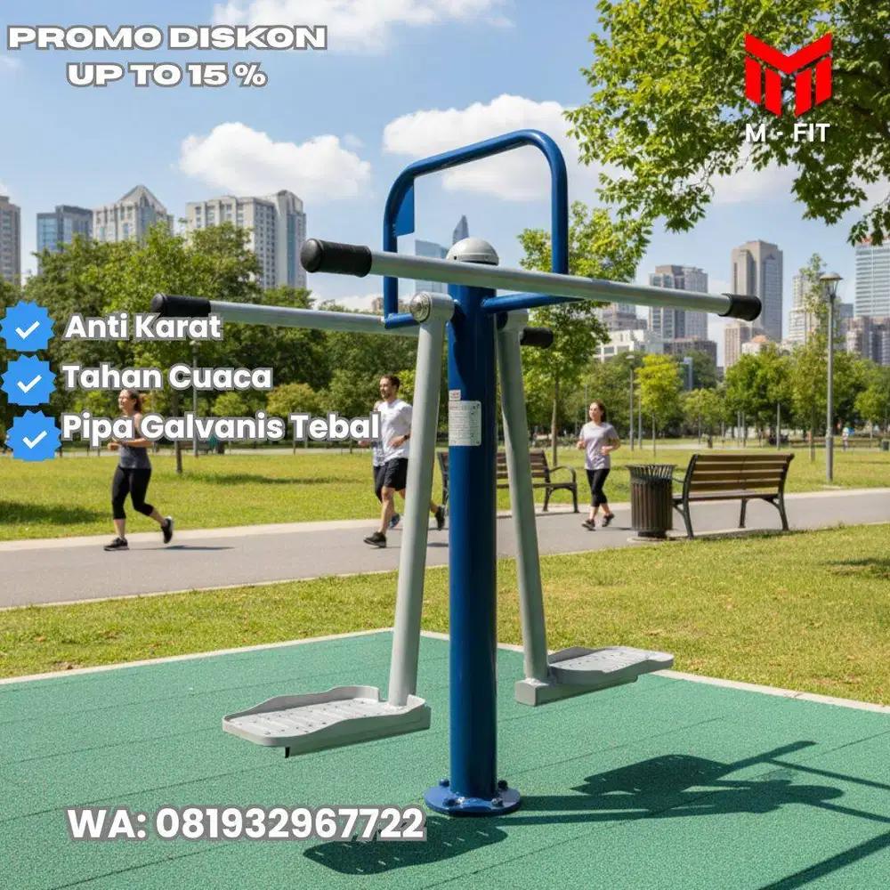 DOUBLE SWING BOARD ALAT GYM TAMAN OUTDOOR BERKUALITAS DAN BERGARANSI