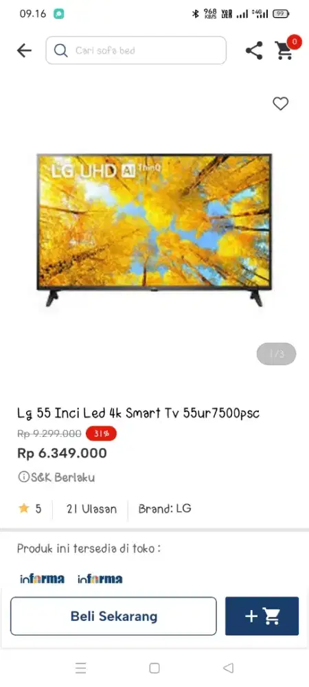 Promo TV 55 inch LG