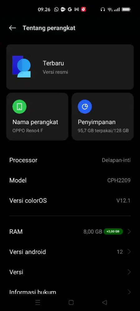 Oppo Reno 4f ram 8/128