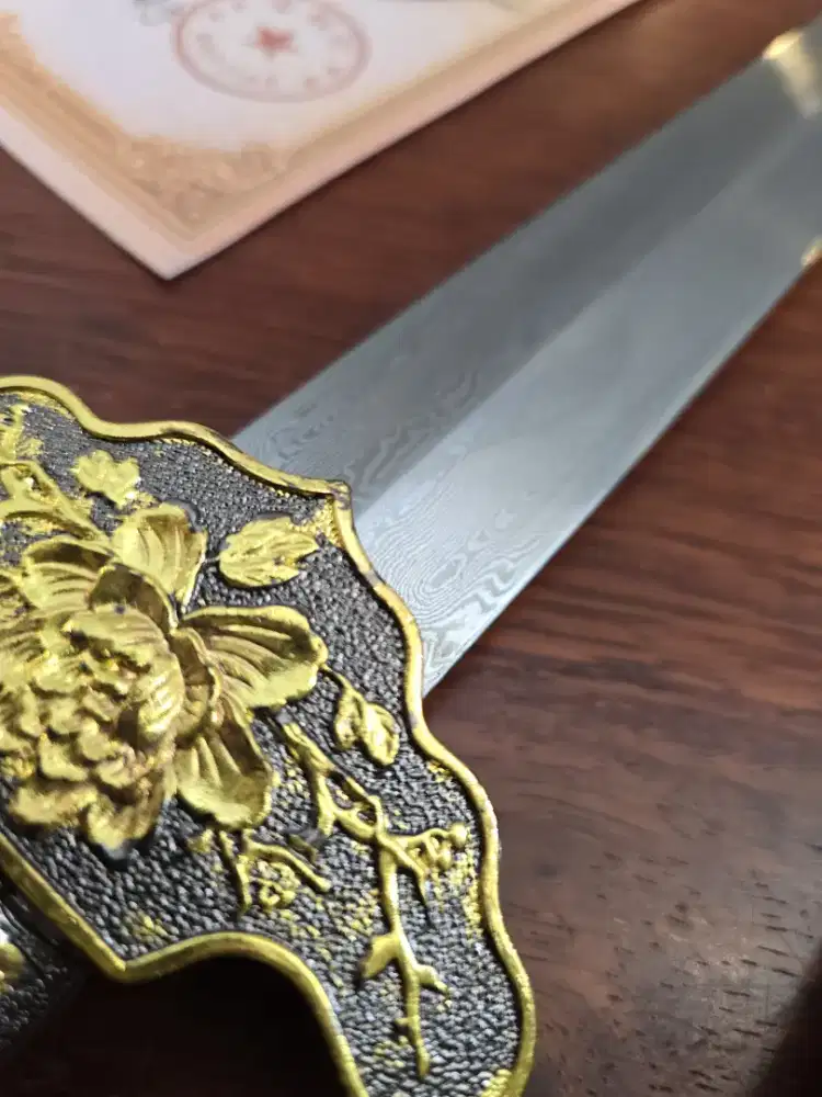 Pedang china Mudan Jian damascus blade mrswordman