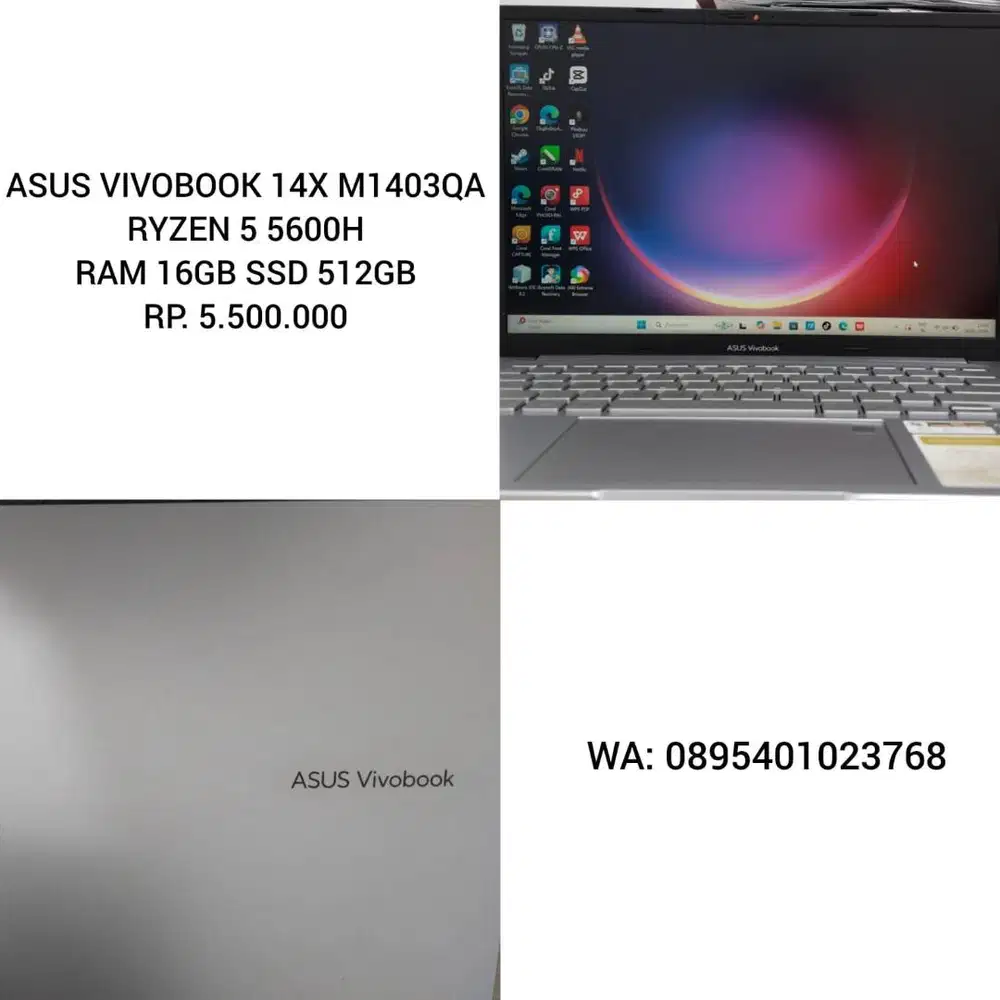 ASUS VivoBook 14X Ryzen 5 5600H | RAM 16GB | SSD 512GB