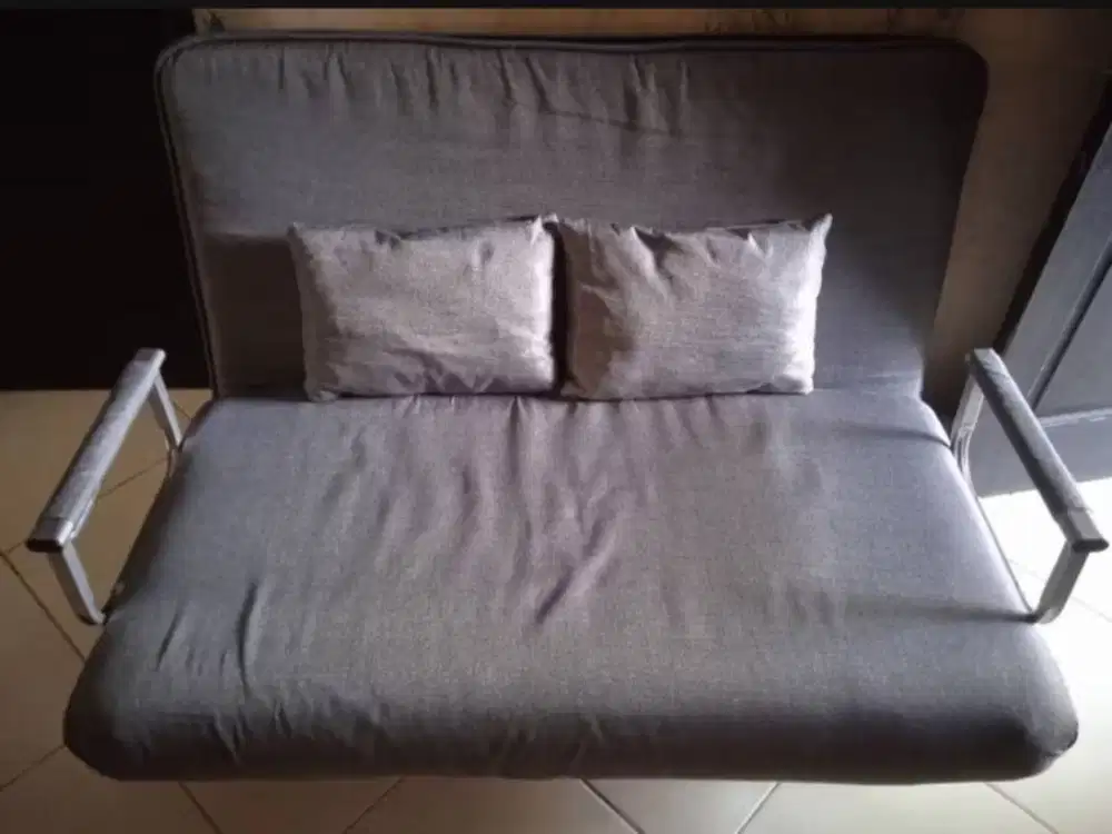 Sofa Bed / Sofa Kain 2 Dudukan (Dapat Dilipat)