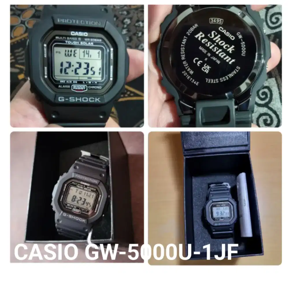 Jam Casio GW5000u-1JF (JDM) bonus casio w800h
