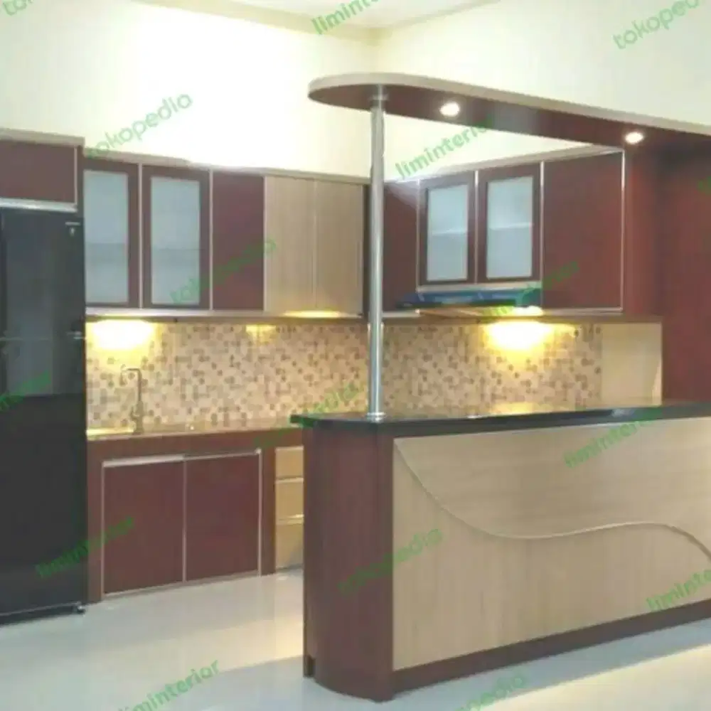 Kitchen set meja bar permeter