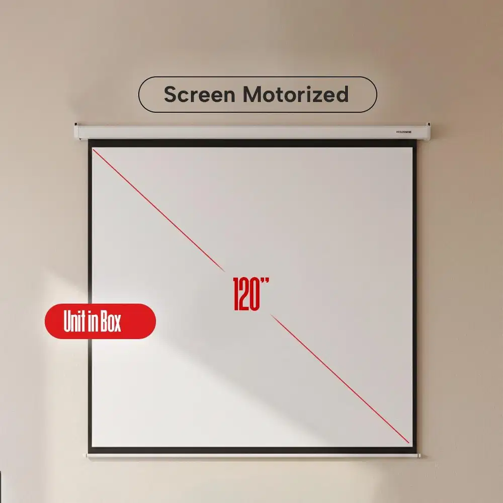 Screen Motorize 120 inch - Layar Proyektor Elektrik