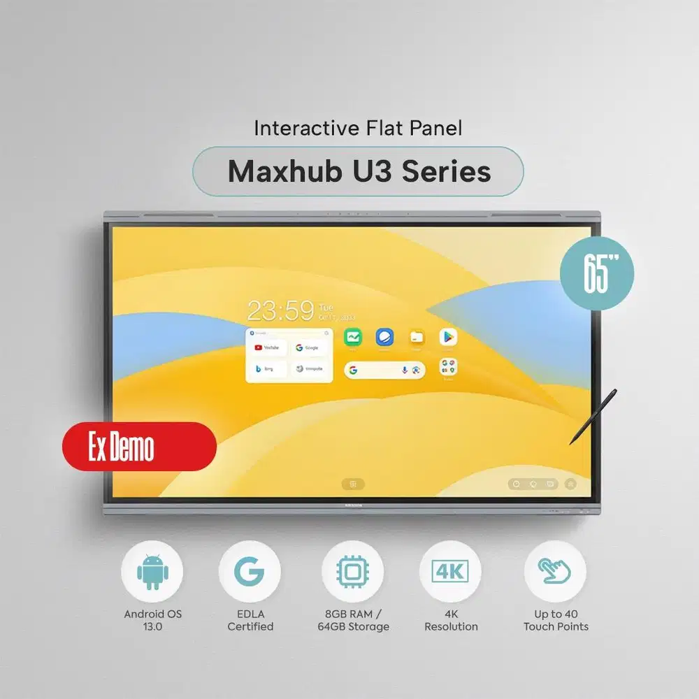 Maxhub Interactive Flat Panel U3 65 inch - Ex Demo Unit