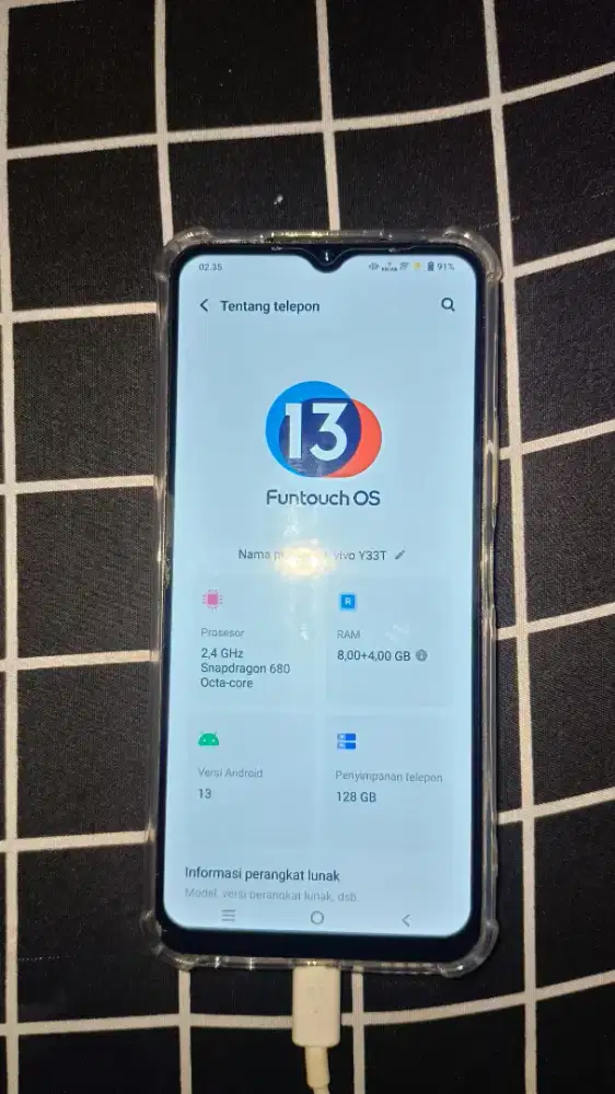 Vivo Y33T minus LCD/touchscreen, fullsett