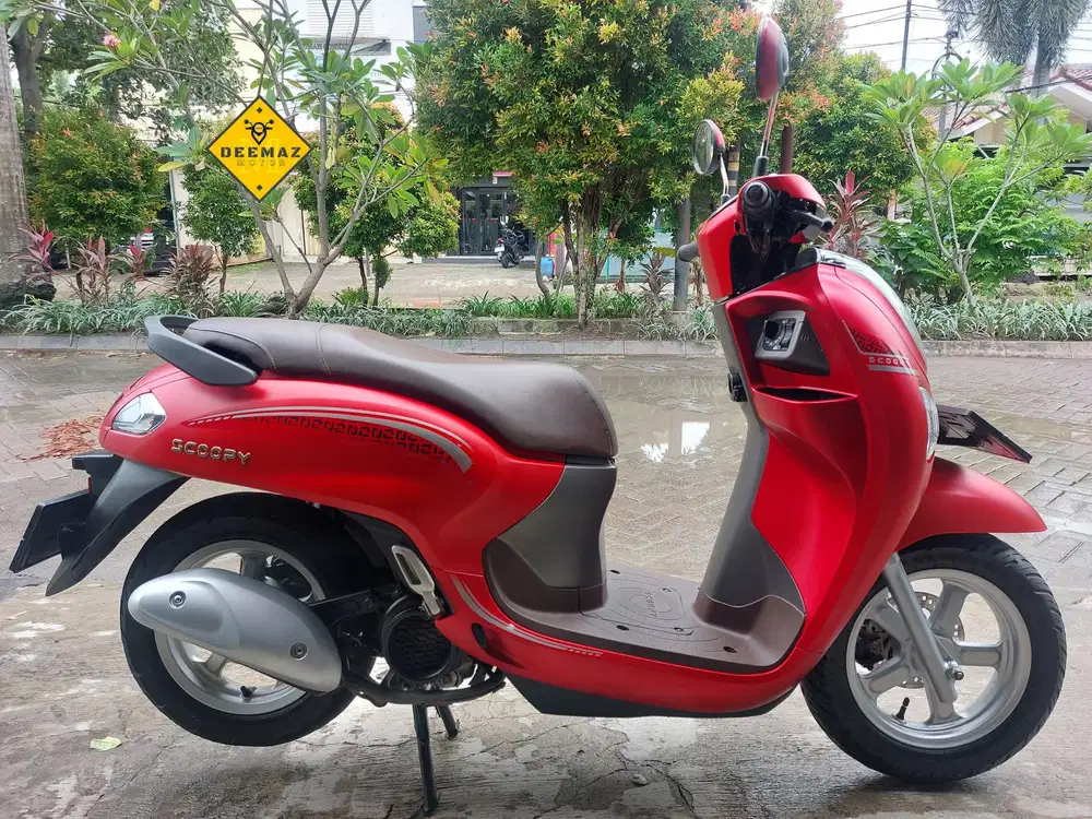 (DP 800 Rb)‼️ Honda New Scoopy Stylish Keyless Merah Mulus 2024
