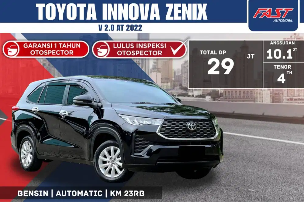 TOYOTA INNOVA ZENIX V 2022 2.0 AT LOW KM.23RB & PAJAK PANJANG