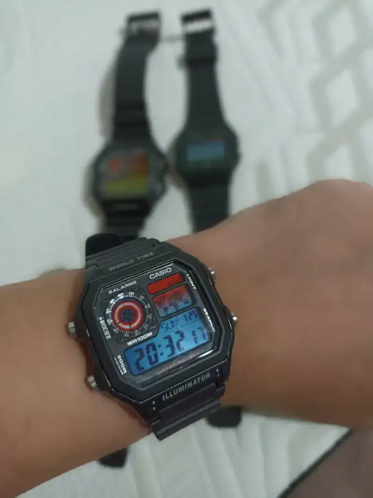Jam Casio AE1200 MOD POLARIZED EDISI CAPTAIN AMERICA