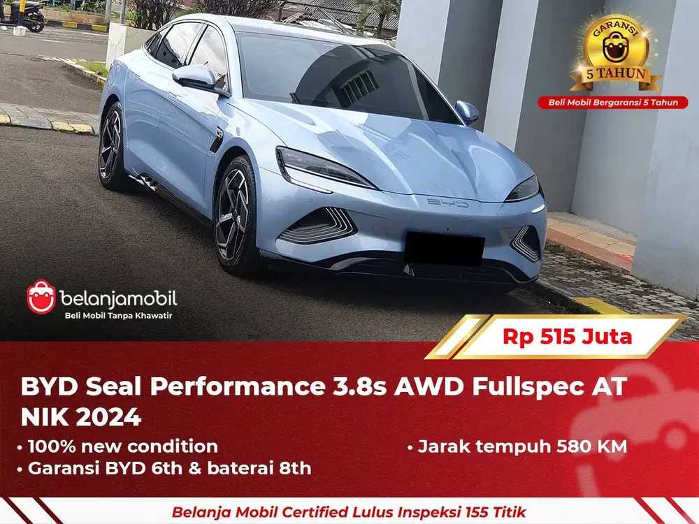 [ GARANSI 5TH ] BYD Seal Performance 3.8s AWD Fullspec AT 2024/2025