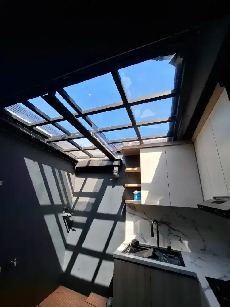 Kanopi sleding buka tutup manual