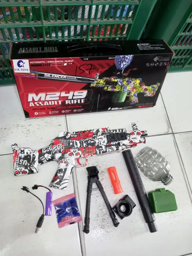 mainan anak hydrogel gun cas