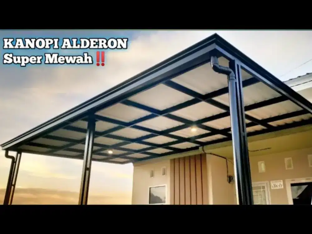 Kanopi garasi custom cordoba atap alderon doubel layer