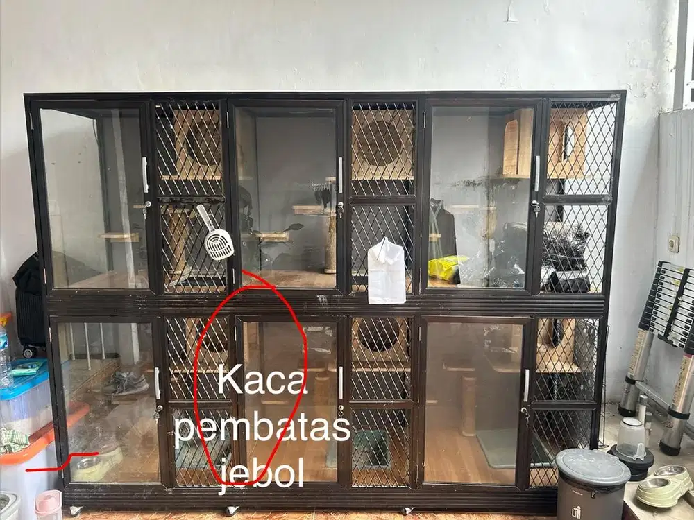 Kandang kucing ukuran 240 x 60 x 180 6 kamar