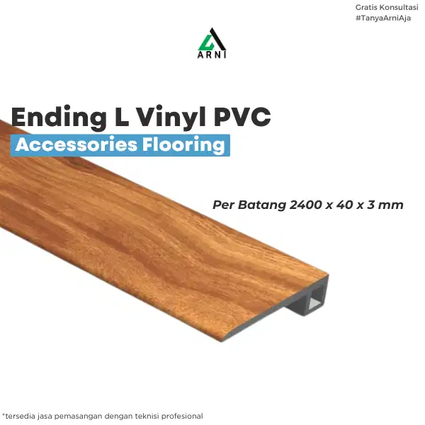 Aksesoris Lantai PVC Ending L untuk Vinyl & SPC