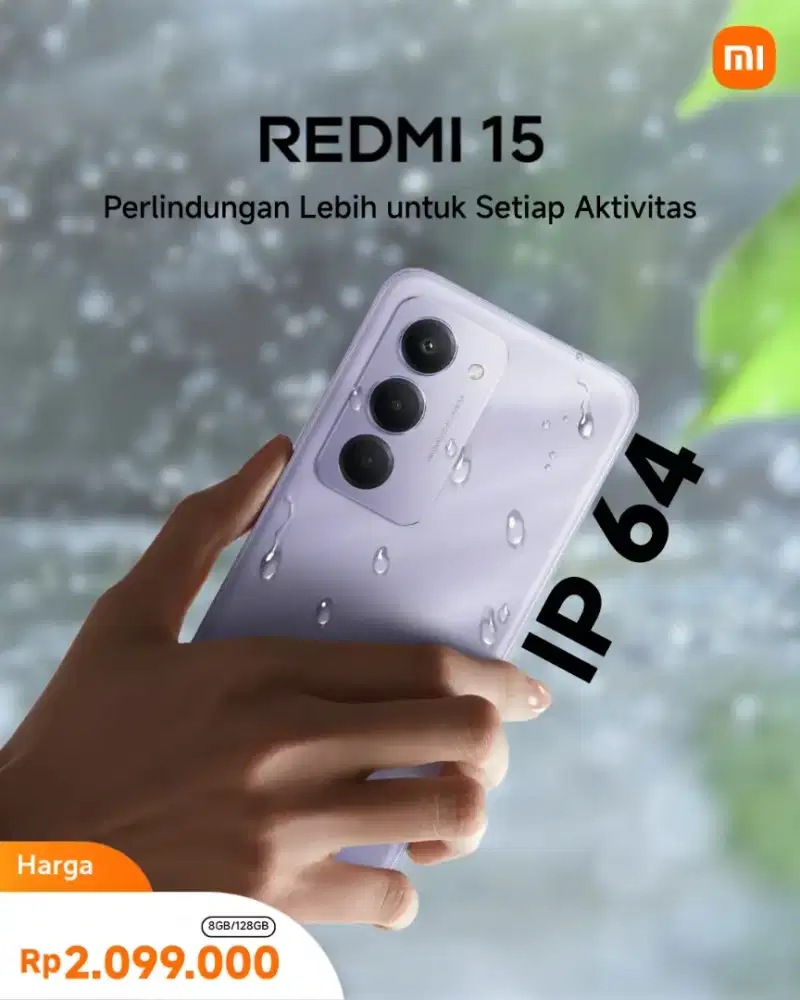 XIAOMI REDMI 15 8/128 BARU , BERGARANSI RESMI 15 BULAN