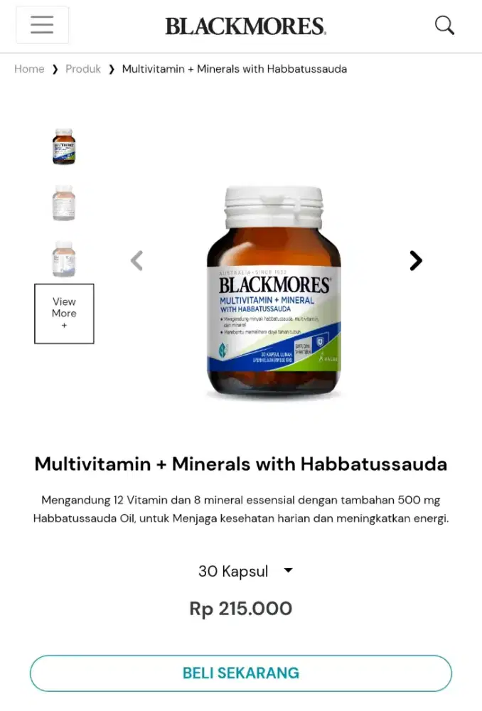 Blackmores Habbatussauda Oil