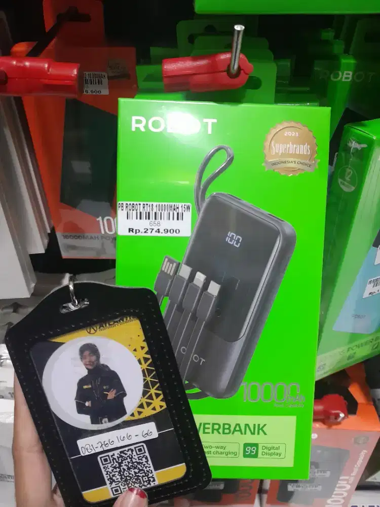 POWERBANK ROBOT RT18 10000MAH 15W ATLANTIS DAHSYAT