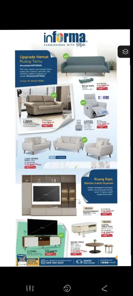 Set kursi tamu estetik