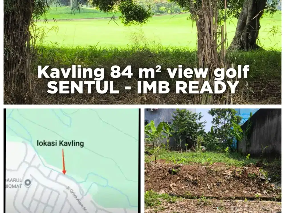 Dijual Kavling Pemandangan LAPANGAN GOLF - Sentul Bogor - SIAP BANGUN IMB READY