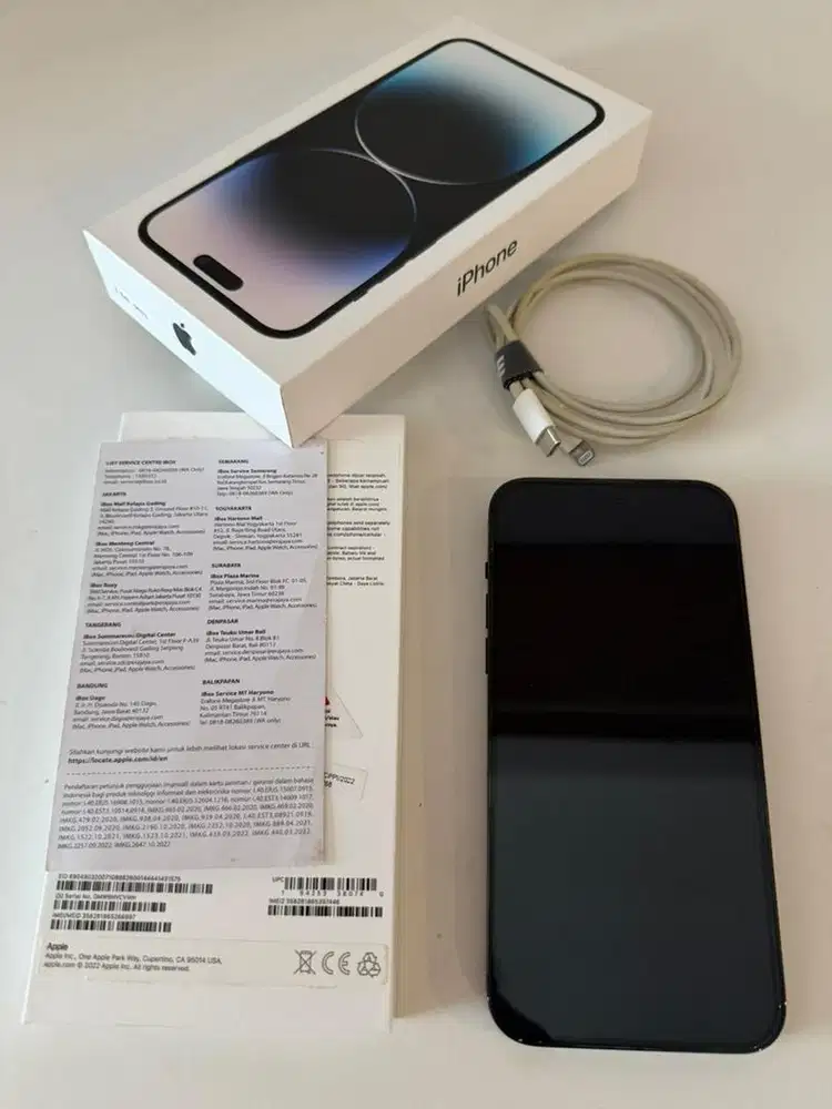 Iphone 14 promax 256gb, pemakaian dari Baru 1 tangan, beli dari ibox.