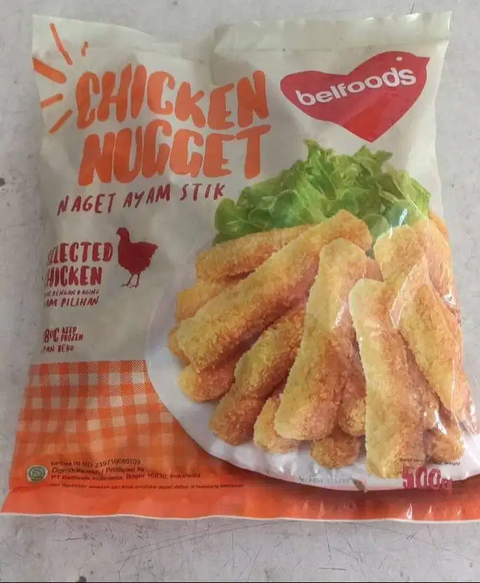 Belfoods Chicken Nugget Stik 500 Gram Harga Reseller