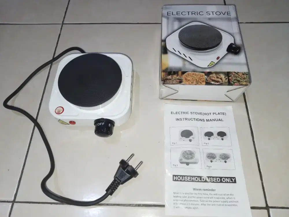 Kompor listrik hot plate 500w, size P16cm L16cm T6cm, harga 110k, nego