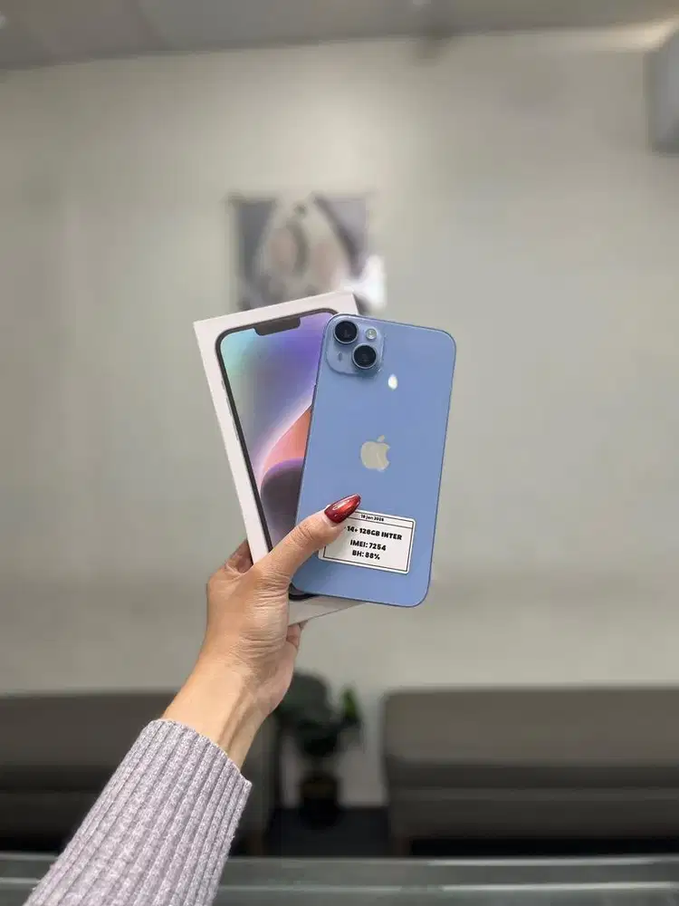 iphone 14 Plus 128GB fullset mulus nominus terima tt cod kredit