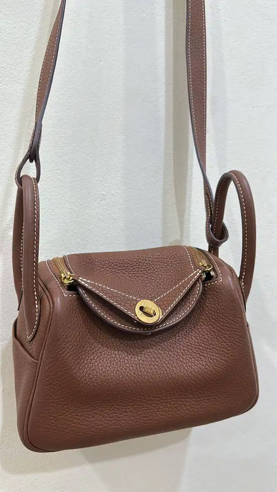 Hermes Mini Lindy Gold GHW