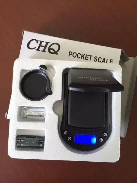 Timbangan Emas Pocket Digital CHQ Premium Scale Mini Kecil Perak LED