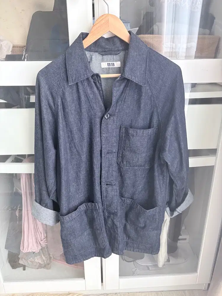 Uniqlo Denim Outer Cotton Linen [Beli di Tokyo]