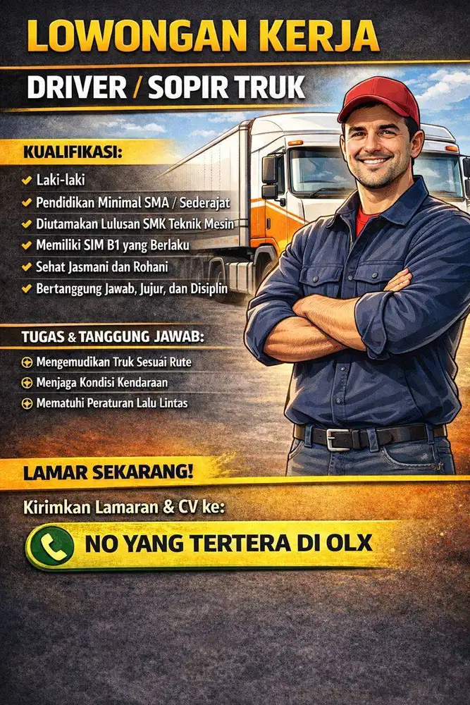 Dicari Driver / Sopir Truk untuk Gangsar Gensets Group