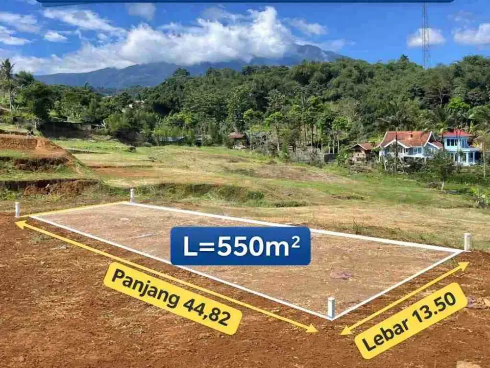 Tanah Puncak Di jual Lokasi bumi pesona puncak Legalitas SHM  view gunung gede pangrango