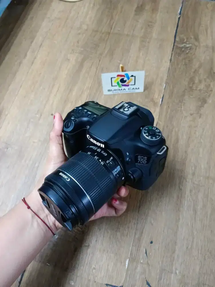CANON 70D BODY LENSA KIT 18 55MM STM NO MINUS LIKE NEW