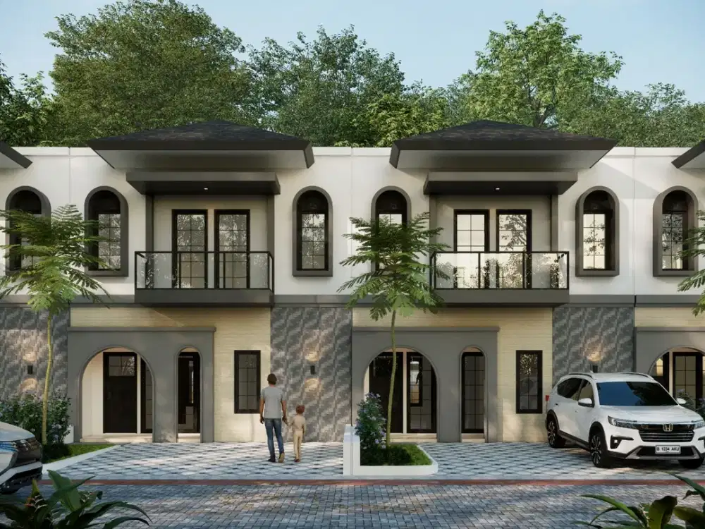 Rumah Mewah 2 Lantai Dengan Carport Untuk 2 Mobil