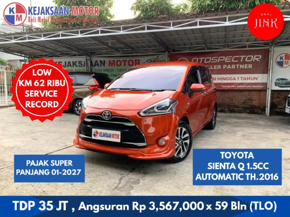 Toyota Sienta Q 1.5cc Automatic Th.2016